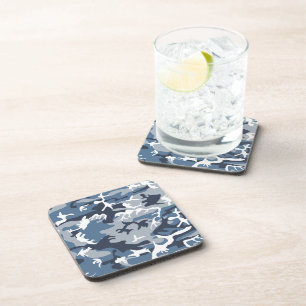 Dessous-de-verre Hiver Camouflage bleu neige, Militaire, Armée