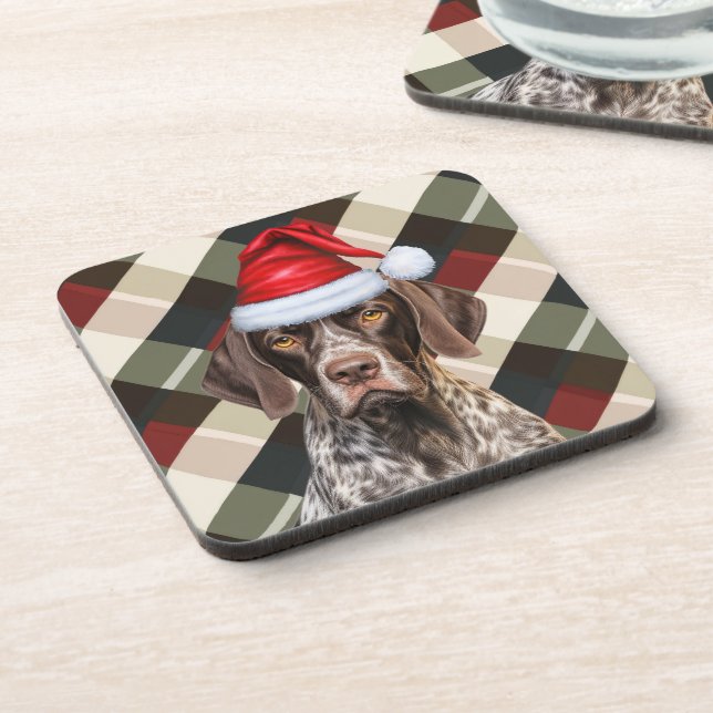 Dessous-de-verre Hiver Thème court Pointeur Chien vacances Plaid (Côté gauche)
