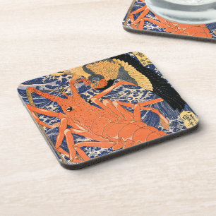 Dessous-de-verre Homard et oiseaux japonais vintages