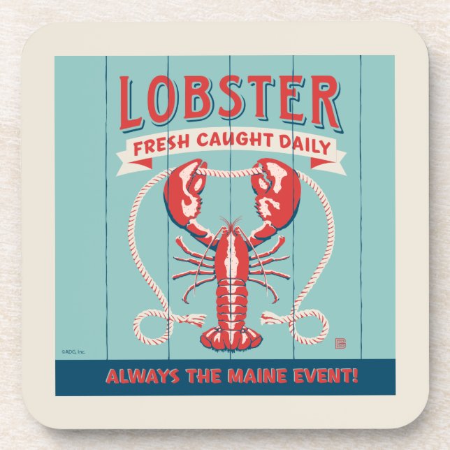 Dessous-de-verre Homard frais pris tous les jours | Maine (Devant)