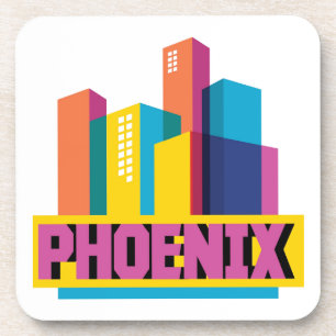 Dessous-de-verre Horizon au néon de Phoenix, Arizona  