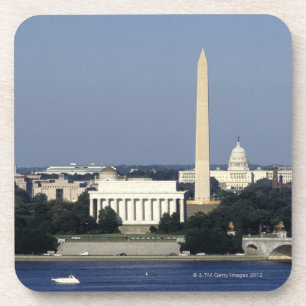 Dessous-de-verre Horizon de Washington DC avec le capitol des USA