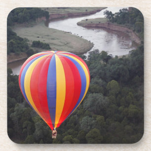 Dessous-de-verre Hot-Air Ballooning over the Mara River