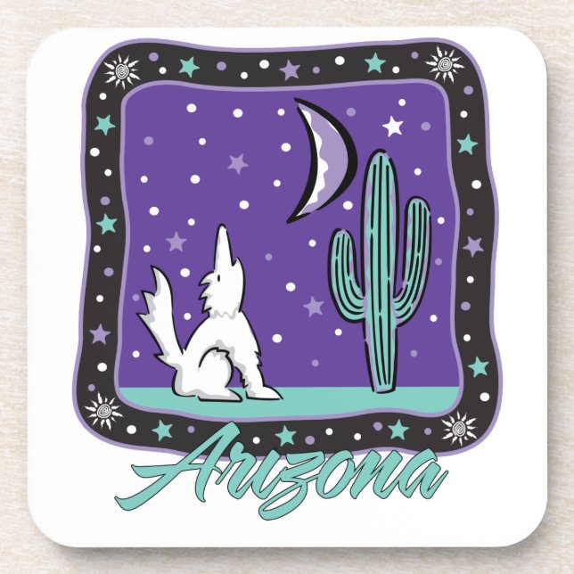 Dessous-de-verre Howling Coyote Arizona (Devant)