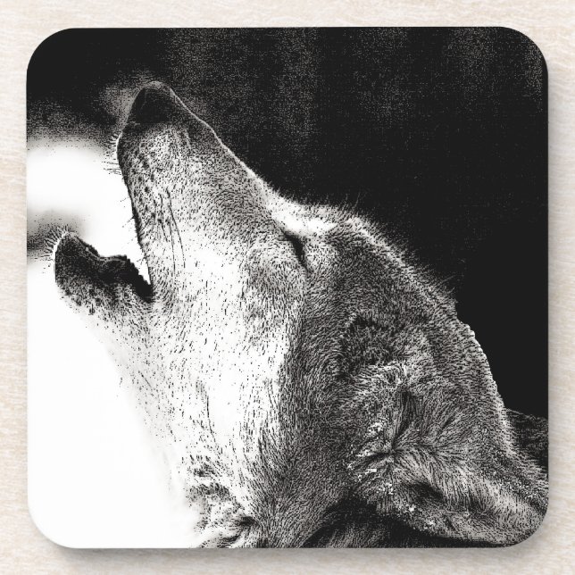 Dessous-de-verre Howling Wolf (Devant)