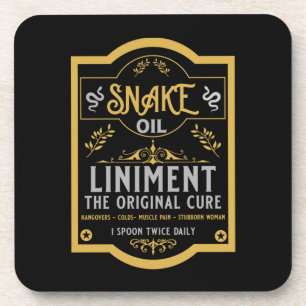Dessous-de-verre Huile de serpent cure