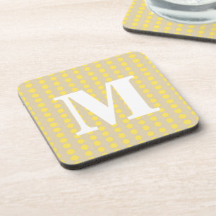 Dessous-de-verre Humeurs d'épices moutarde points avec monogramme