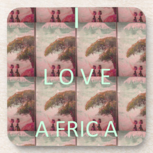 Dessous-de-verre I Love Africa - Motif du paysage culturel
