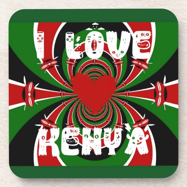Dessous-de-verre I Love Kenya Hakuna Matata Dons (Devant)