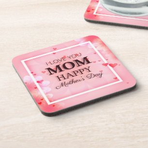 Dessous-de-verre I Love You Mom Mother's Day   Coaster