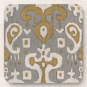 Dessous-de-verre Ikat ocre I
