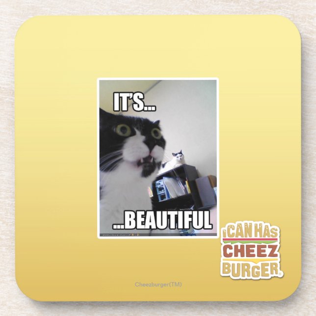 Dessous-de-verre Il est beau (Devant)