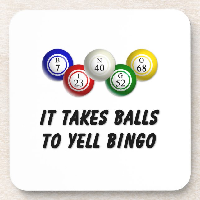 Dessous-de-verre Il Faut Des Couilles Pour hurler Bingo (Devant)