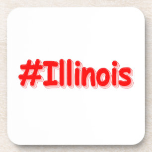 Dessous-de-verre "#Illinois" Joli Design. Commandez dès maintenant 