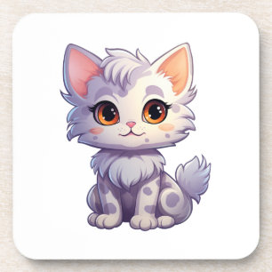 Dessous-de-verre Illustration de chat de dessin animé
