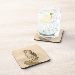 Dessous-de-verre Illustration de hibou barré de cru