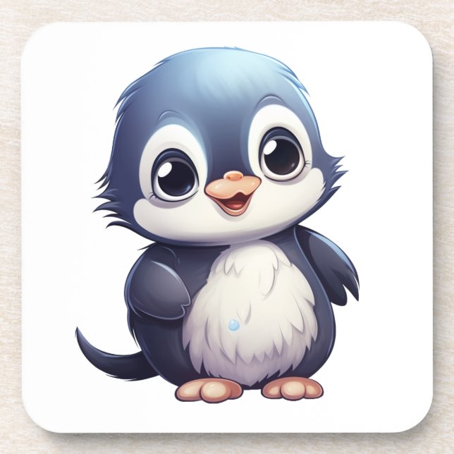Dessous-de-verre Illustration de pingouin de dessin (Devant)