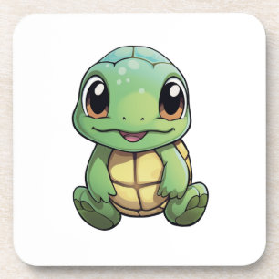 Dessous-de-verre Illustration de tortue caricaturale