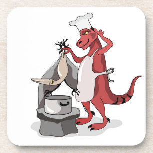 Dessous-de-verre Illustration D'Une Cuisine De Chef Tyrannosaurus R
