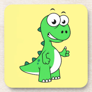 Dessous-de-verre Illustration Mignonne Du Tyrannosaurus Rex. 2