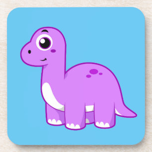 Dessous-de-verre Illustration Mignonne D'Un Brontosaurus Dinosaure.