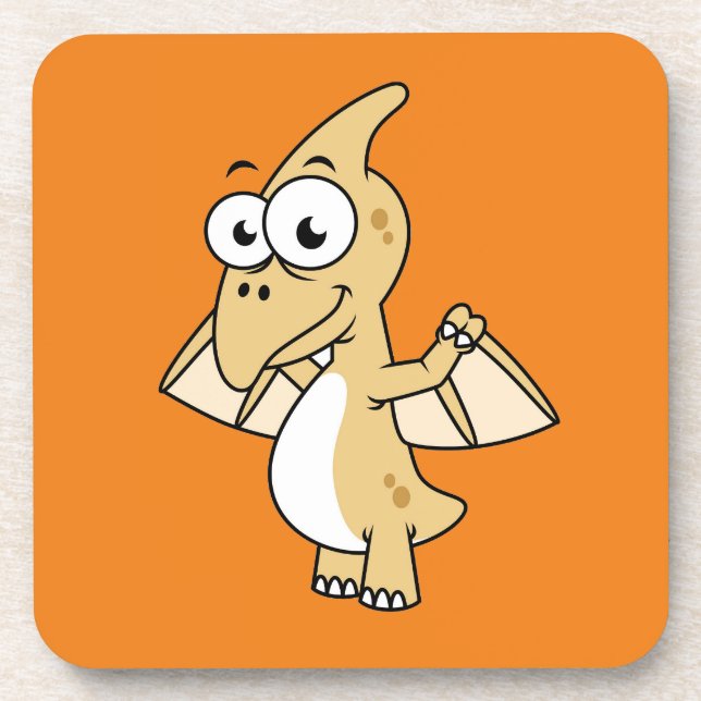 Dessous-de-verre Illustration Mignonne D'Un Pterodactyl. 2 (Devant)