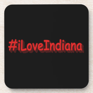 Dessous-de-verre "#iLoveIndiana " Conception sympa. Acheter mainten