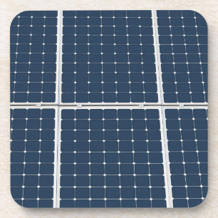 Dessous-de-verre Image amusante d'un panneau solaire