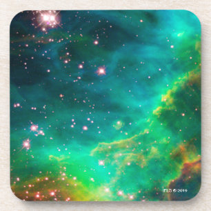Dessous-de-verre Image de galaxie de groupe d'étoile de nébuleuse