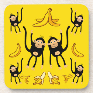 Dessous-de-verre Impression De Singe Et De Banane