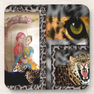 Dessous-de-verre Impression Tiger & Couple Art