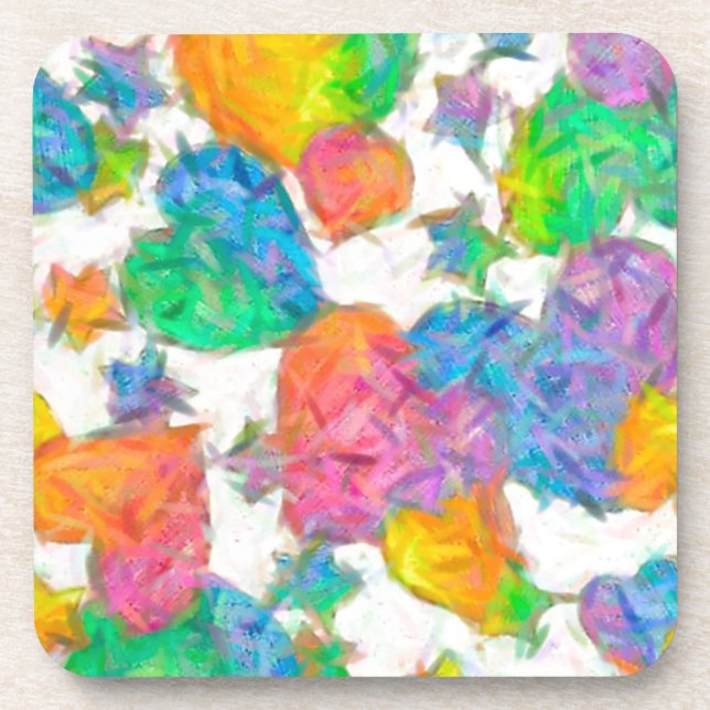 Dessous-de-verre Impressionniste Pastel Valentine Hearts (Devant)