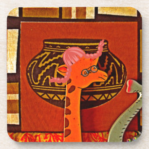 Dessous-de-verre Imprimer Casquette Giraffe