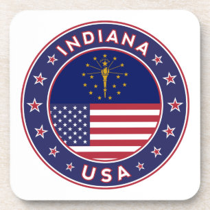 Dessous-de-verre Indiana, t-shirt Indiana, autocollant Indiana,
