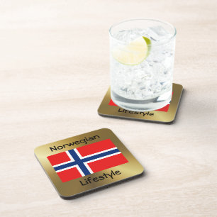 Dessous-de-verre Indicateur Norvège+Dessous de verre texte