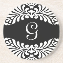 Dessous de verre initiaux monogrammes