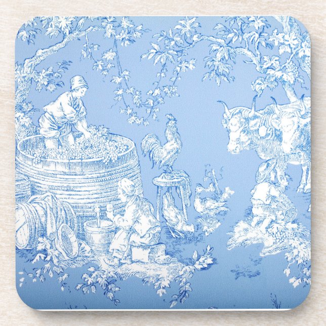 Dessous de verre Inspiré Français Toile (Devant)