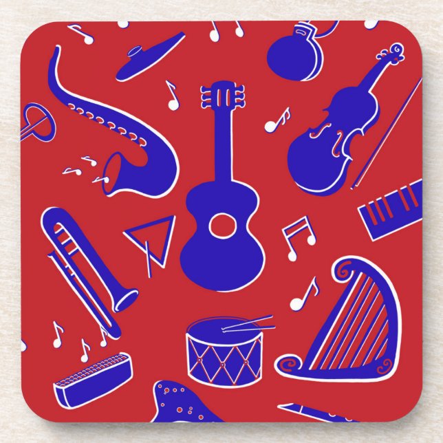 Dessous-de-verre Instruments de musique (Devant)
