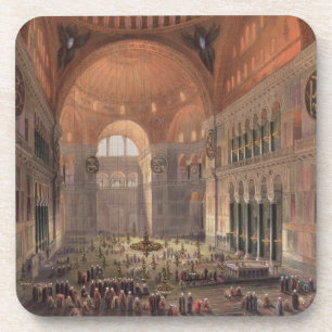 Dessous-de-verre Intérieur de Haghia Sophia, Constantinople, pub.