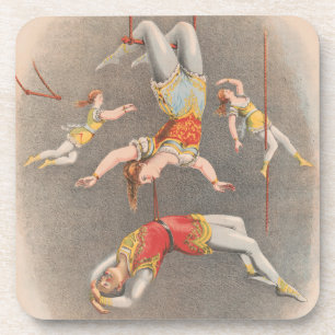 Dessous-de-verre Interprètes De Trapeze Hommes Et Femmes