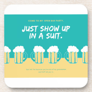 Dessous-de-verre Invitation de fête de mariage – Conception amusant