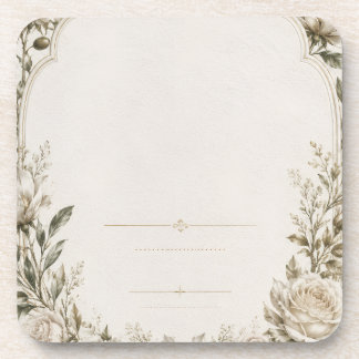 Dessous-de-verre Invitation de mariage de jardin classique
