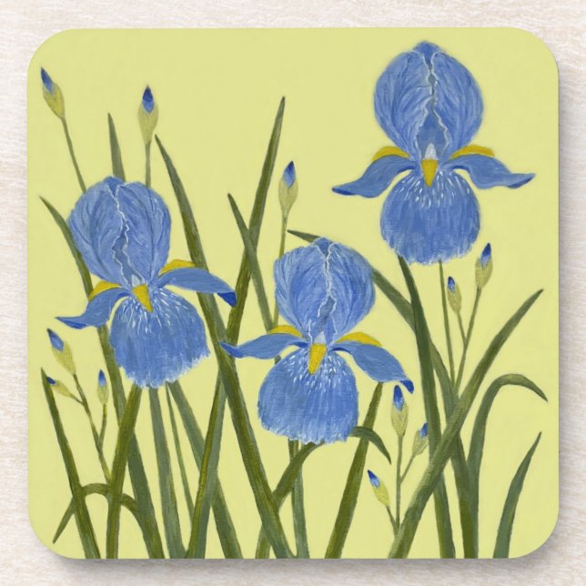 Dessous-de-verre Iris bleus (Devant)