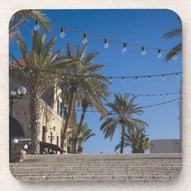 Dessous-de-verre Israël, Tel Aviv, Jaffa, escaliers, Vieux Jaffa (Devant)