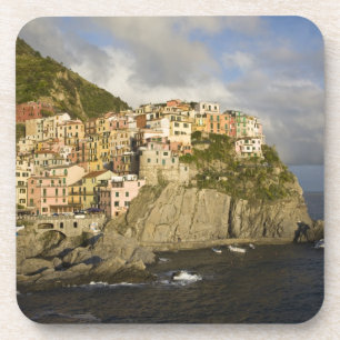 Dessous-de-verre Italie, Cinque Terre, Manarola. Village sur la fal