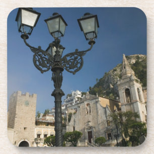 Dessous-de-verre ITALIE, Sicile, TAORMINE : Piazza iX Aprile, San
