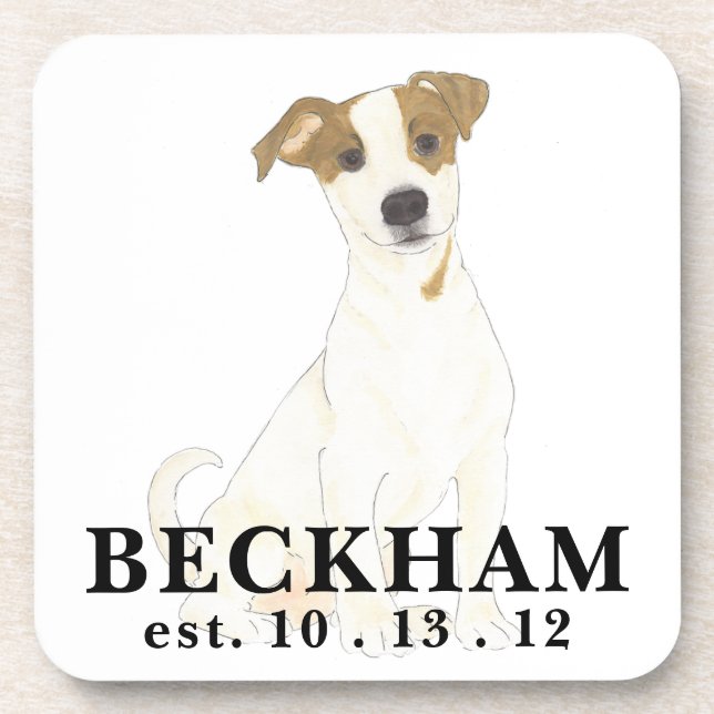 Dessous-de-verre Jack Russell Terrier personnalisé (Devant)