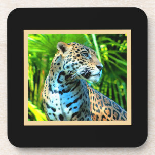 Dessous-de-verre Jaguar parmi les arbres