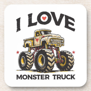 Dessous-de-verre J'aime les monstres camions