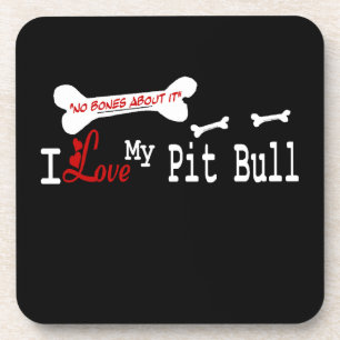 Dessous-de-verre J'Aime Mon American Pit Bull Terrier Chien